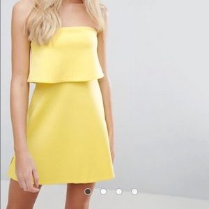 Yellow scuba dress